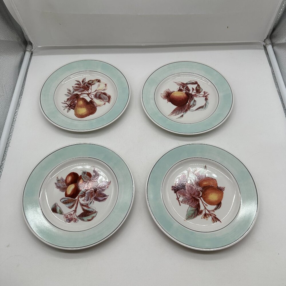 Set of 4 Ralph Lauren Fruit Blossom Salad Plates I II III IV 8 1/4" Plate New
